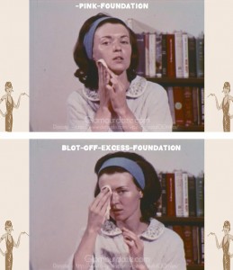 vintage-1960s-makeup-tutorial5-pink-foundation