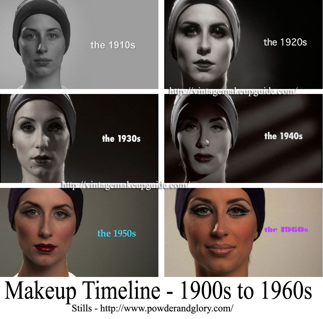 Womens-Makeup-Looks---Timeline---1900-to-1960s