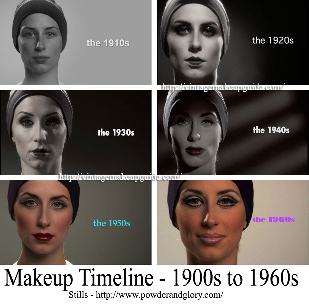 Makeup Timeline - 1900 to 1960s Vintage Makeup Guides