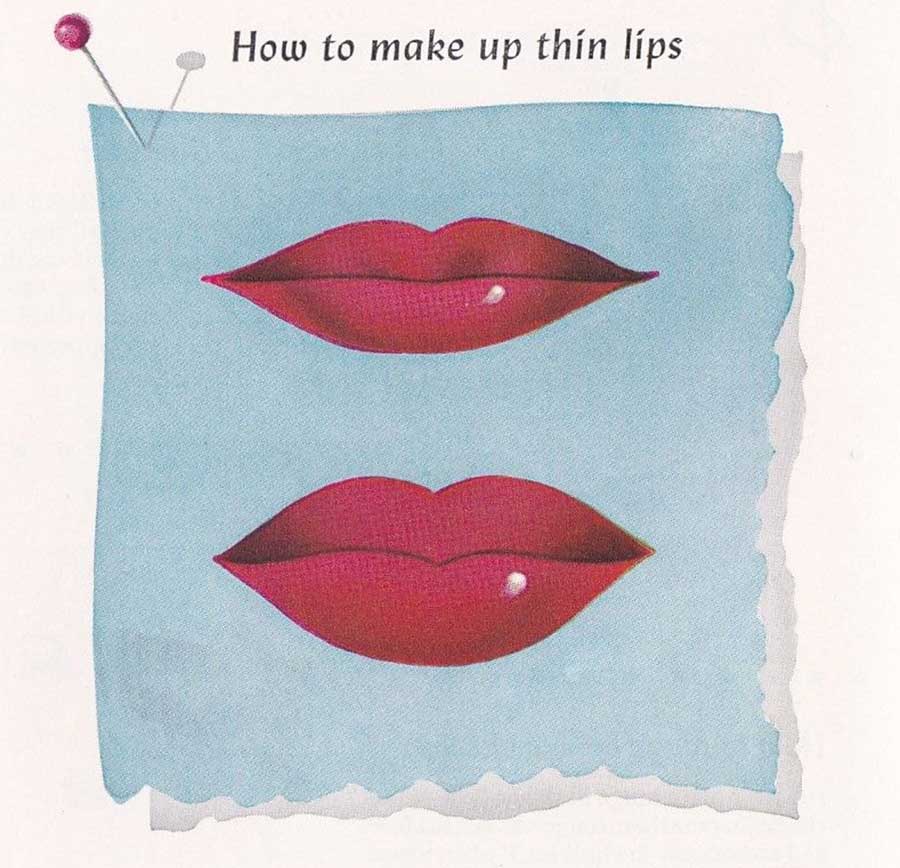 1950-Max-Factor-Hollywood-makeup-book---thin lips