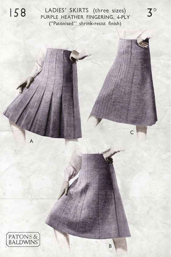 1940-Ladies-Skirt-Patterns---Women in World War 2