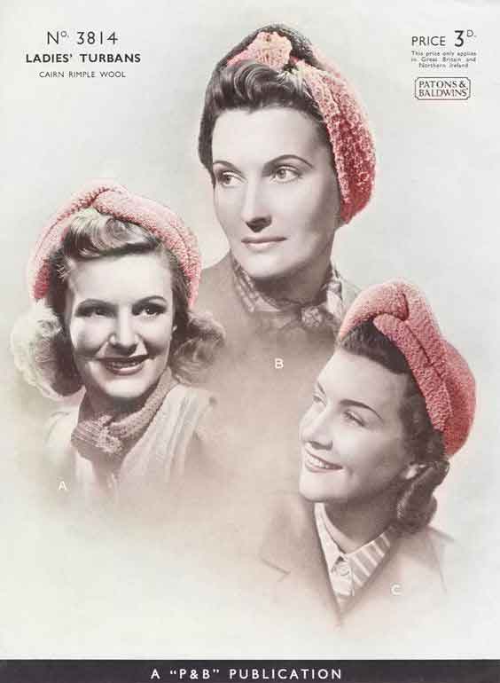 Rosie-the-Riveter-Turban-Patterns---Download-WW2-Women-Pack