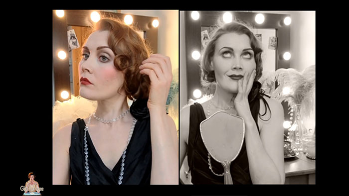 Retrofrog as a 1920s flapper